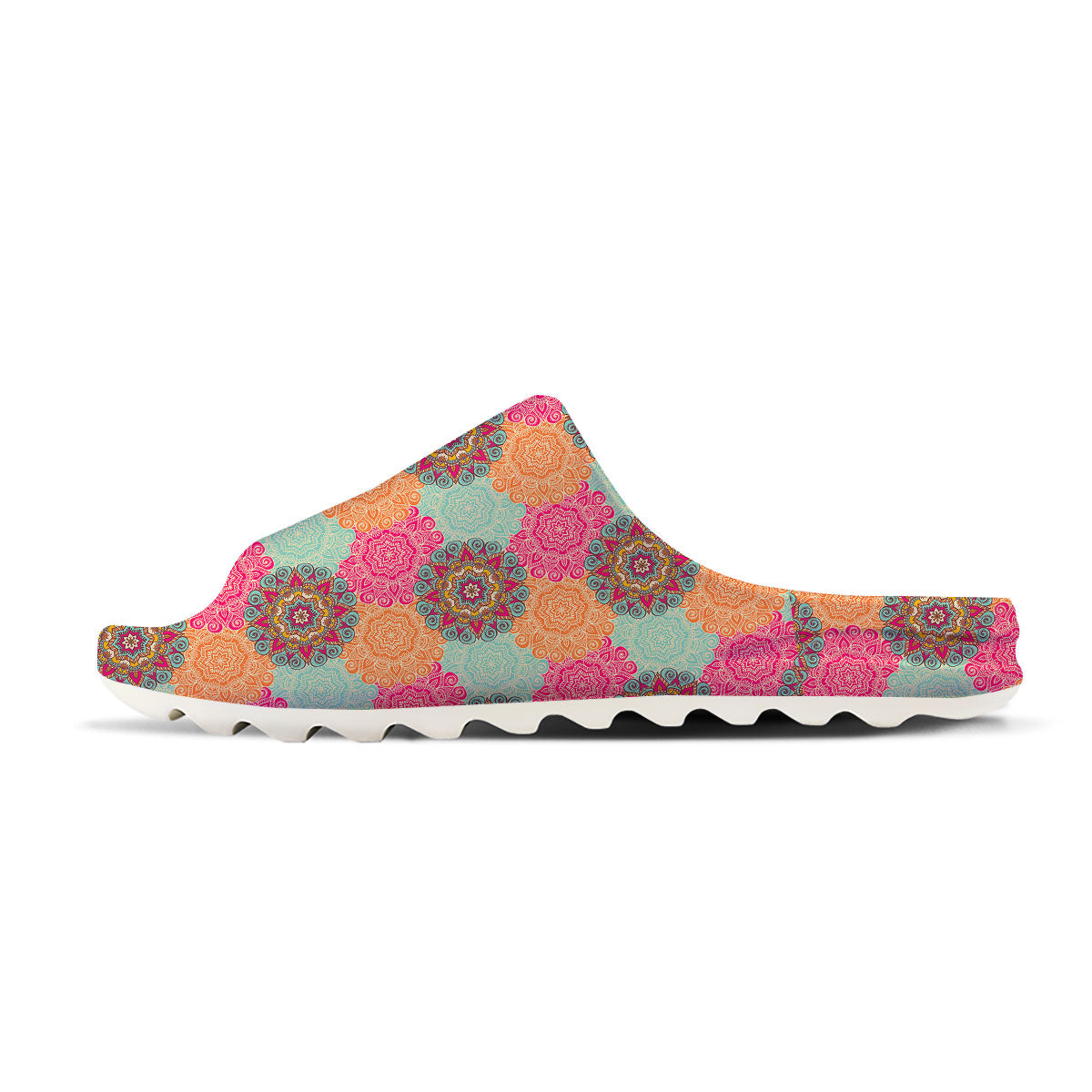 Bohemian Sangria Mandala Print Pattern Sandals-grizzshop