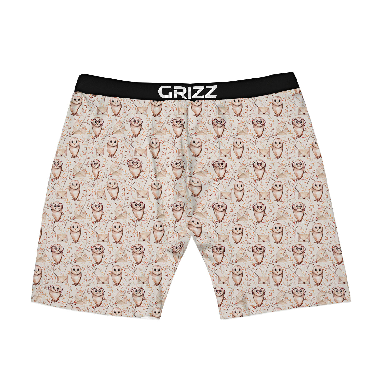 Boho Cute Owl Print Pattern Boxer Briefs-grizzshop