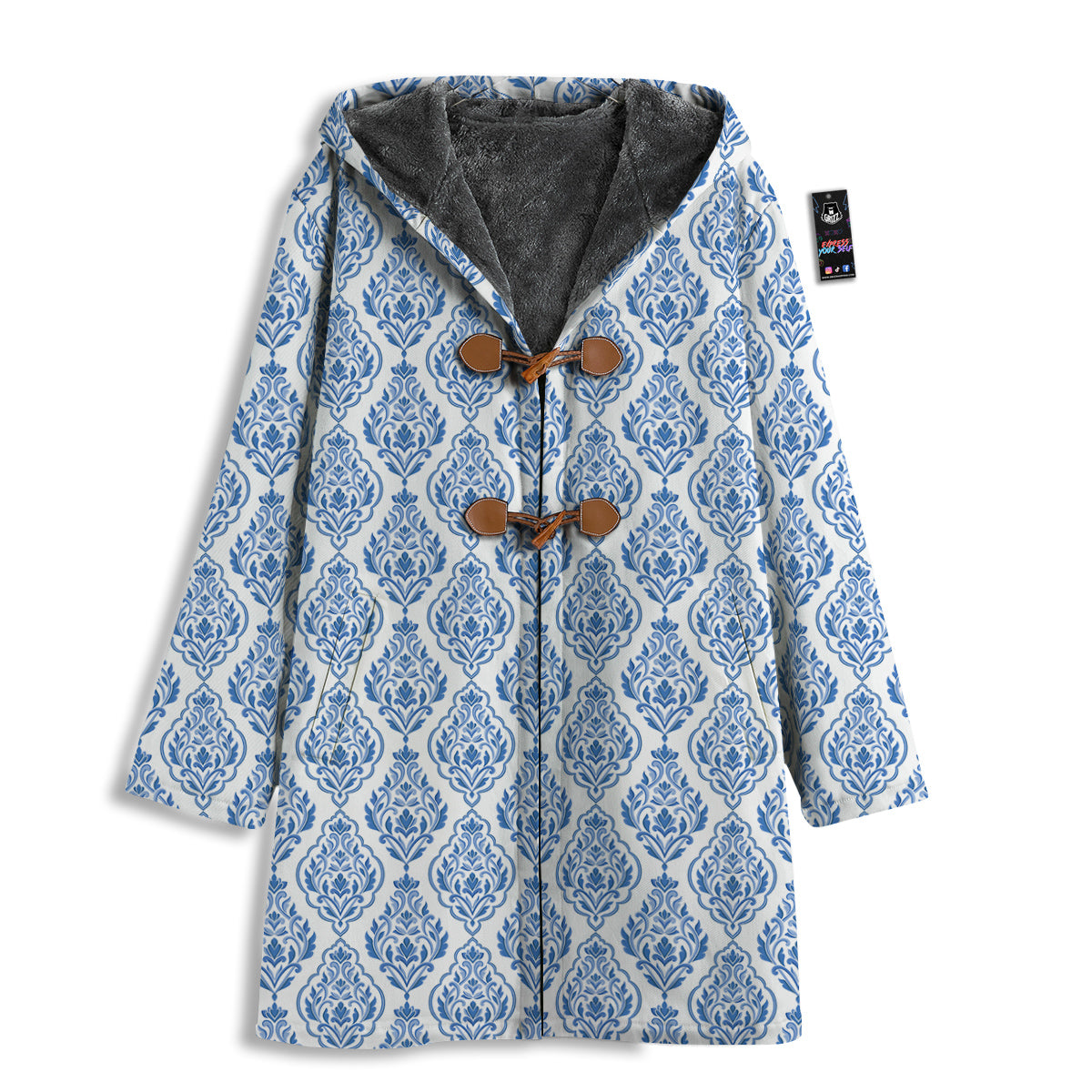 Boho Damask Print Pattern Men's Windbreaker Jacket-grizzshop