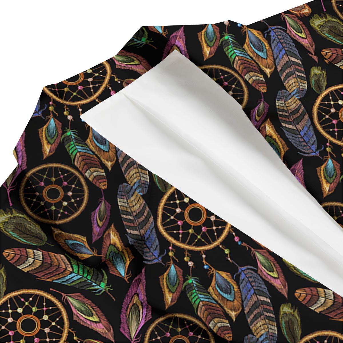 Boho Peacock Dream Catcher Feather Men's Blazer-grizzshop