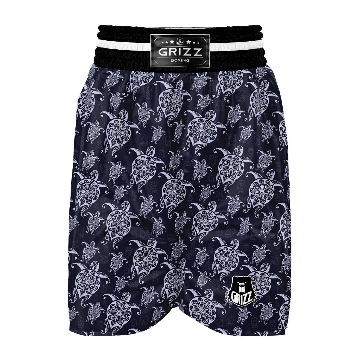 Boho Turtle Aztec Boxing Shorts-grizzshop