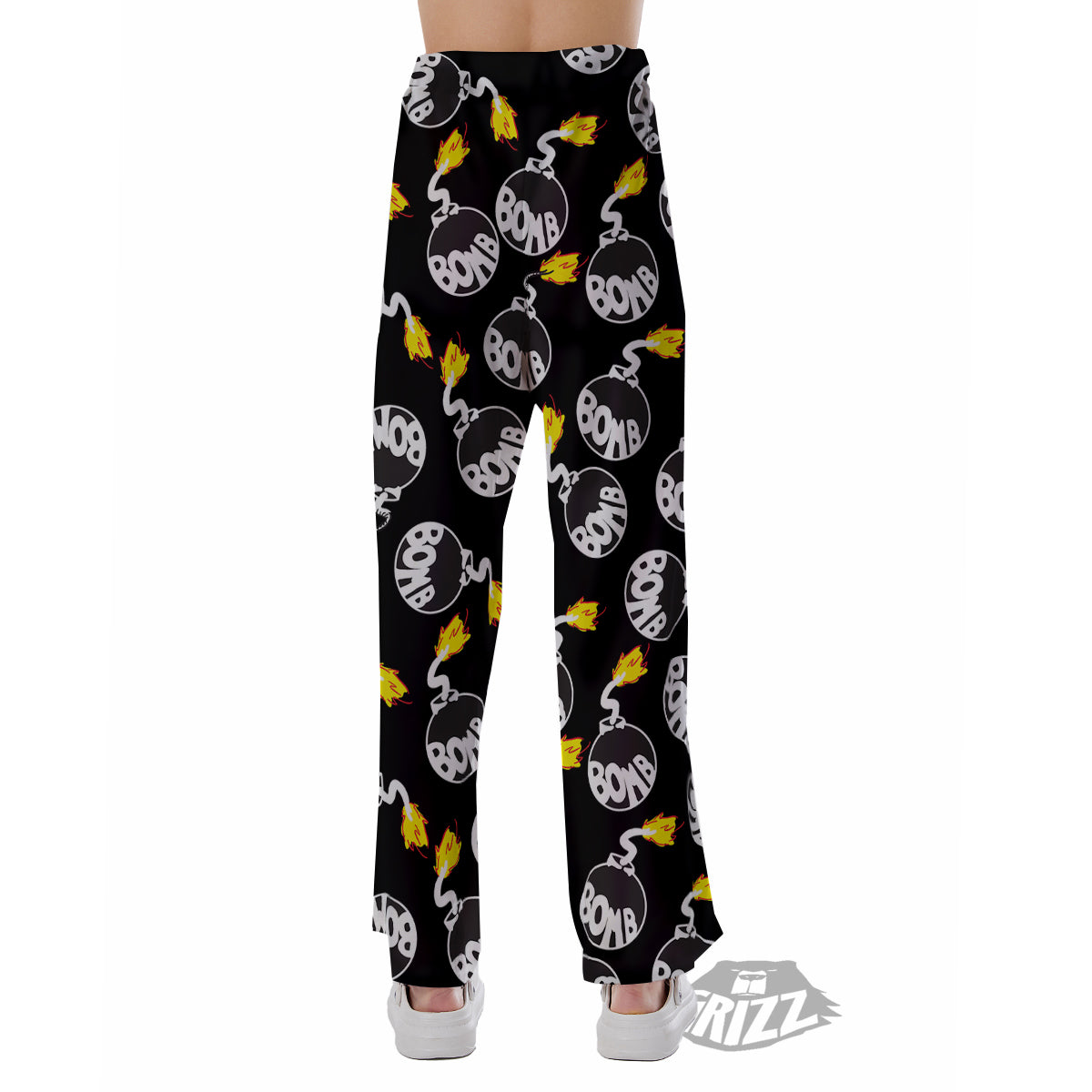 Bomb And Fire Print Pattern Pajama Pants-grizzshop