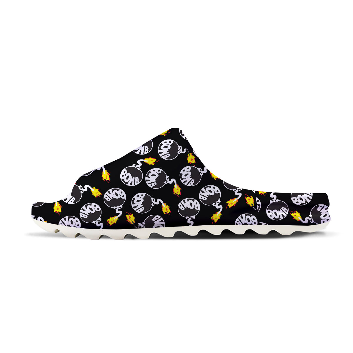 Bomb And Fire Print Pattern Sandals-grizzshop