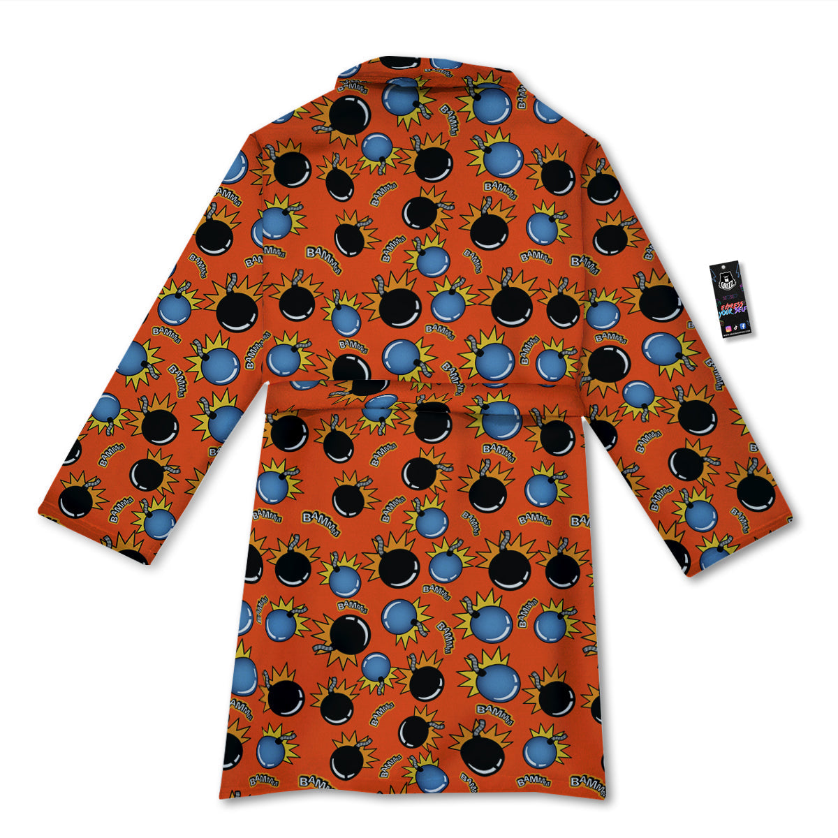 Bomb Bamm Print Pattern Bathrobe-grizzshop