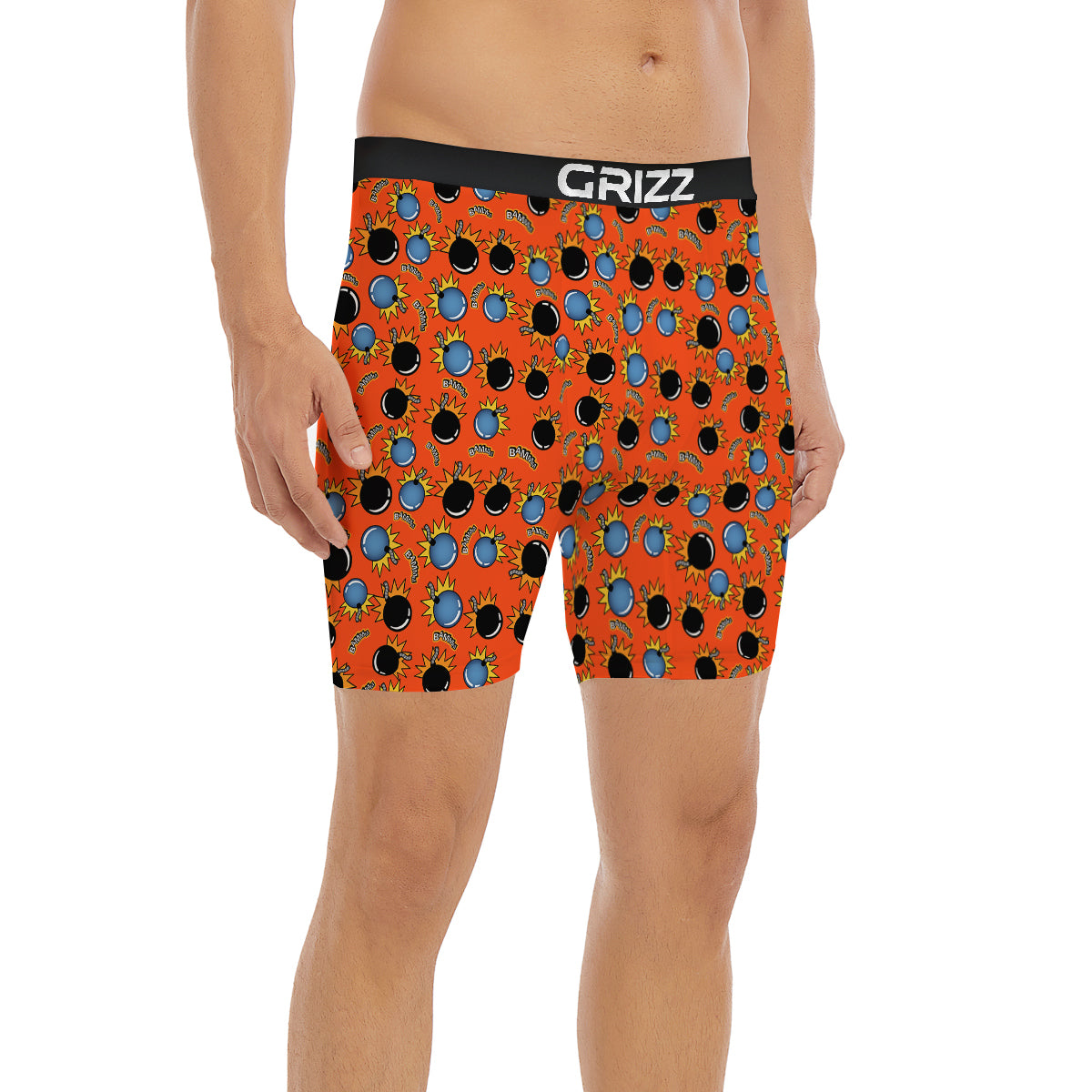 Bomb Bamm Print Pattern Boxer Briefs-grizzshop