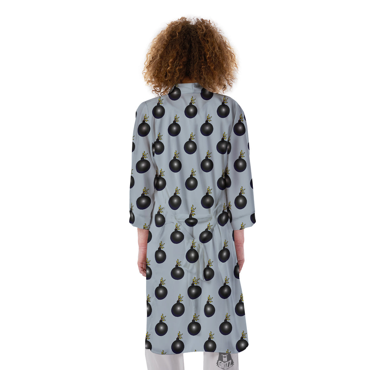 Bomb Vintage Print Pattern Kimono-grizzshop