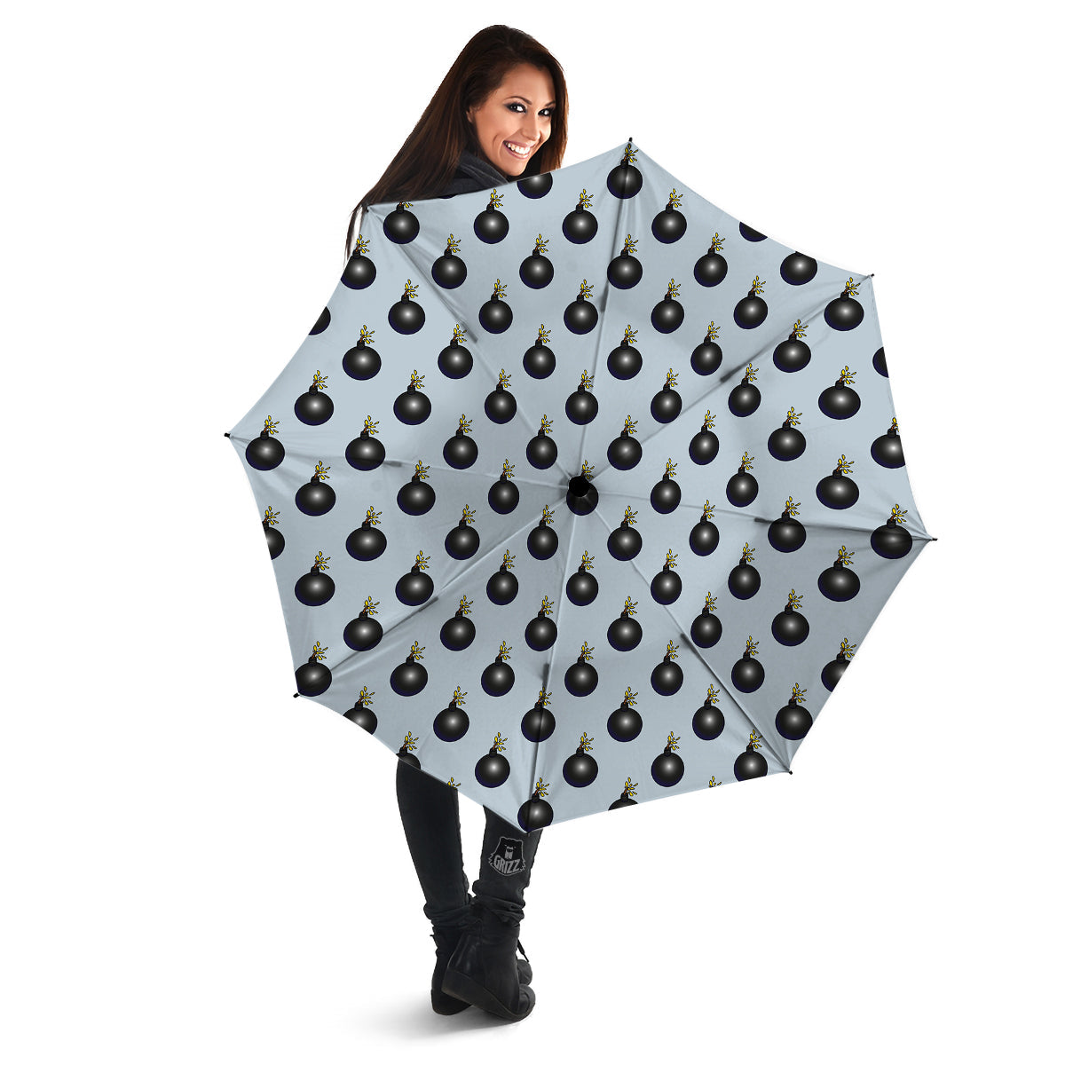 Bomb Vintage Print Pattern Umbrella-grizzshop
