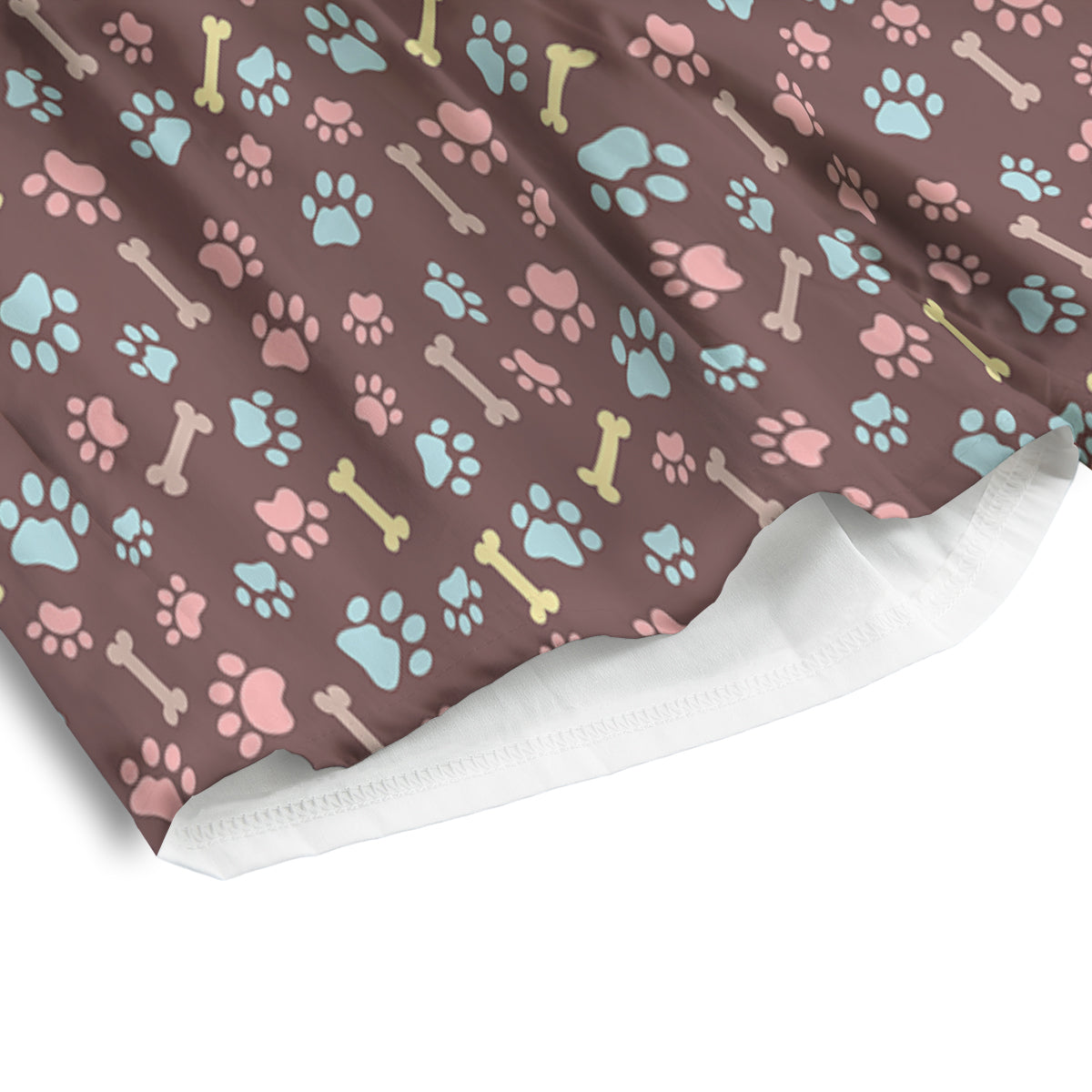 Bone And Colorful Paw Print Pattern Men's Athletic Shorts