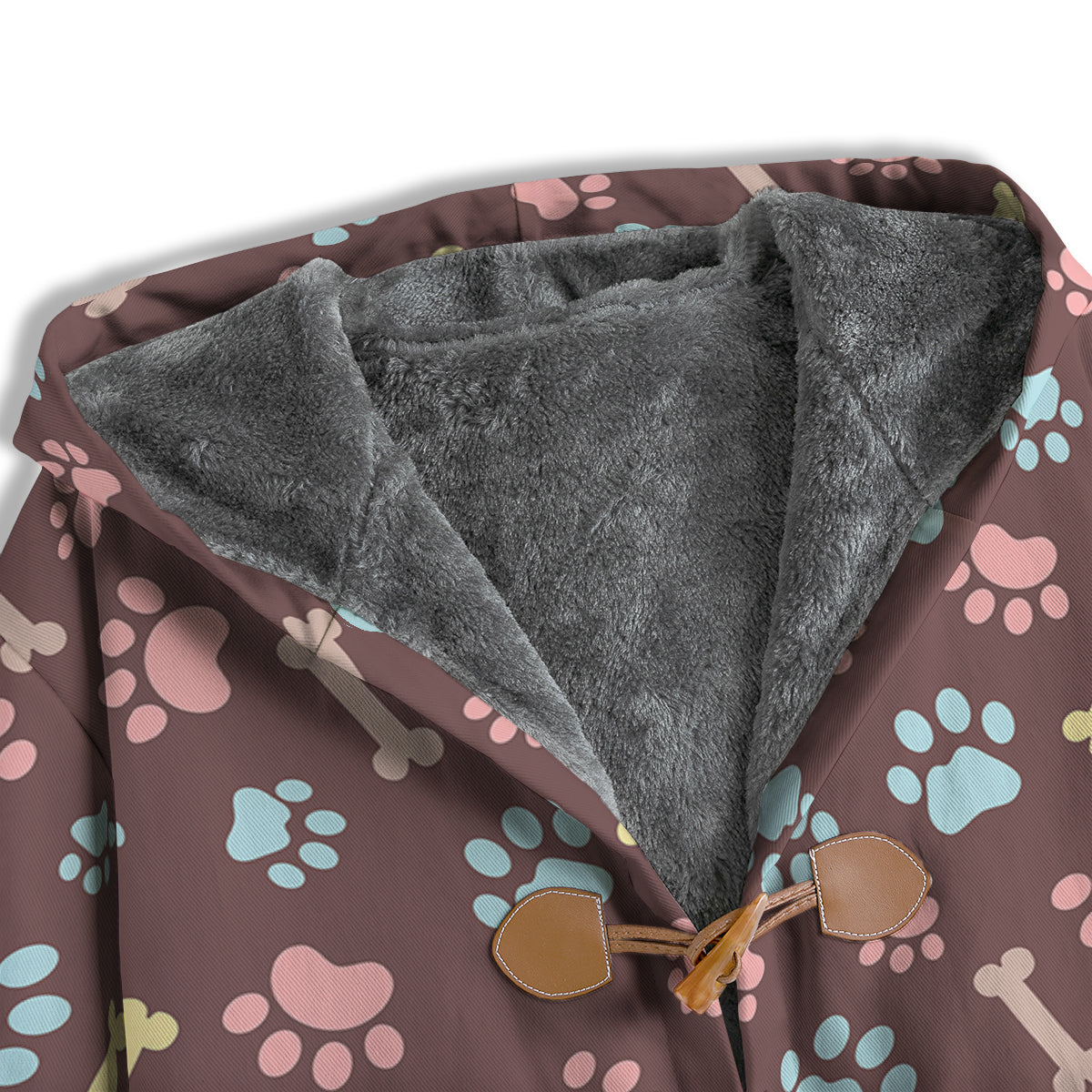 Bone And Colorful Paw Print Pattern Men's Windbreaker Jacket-grizzshop
