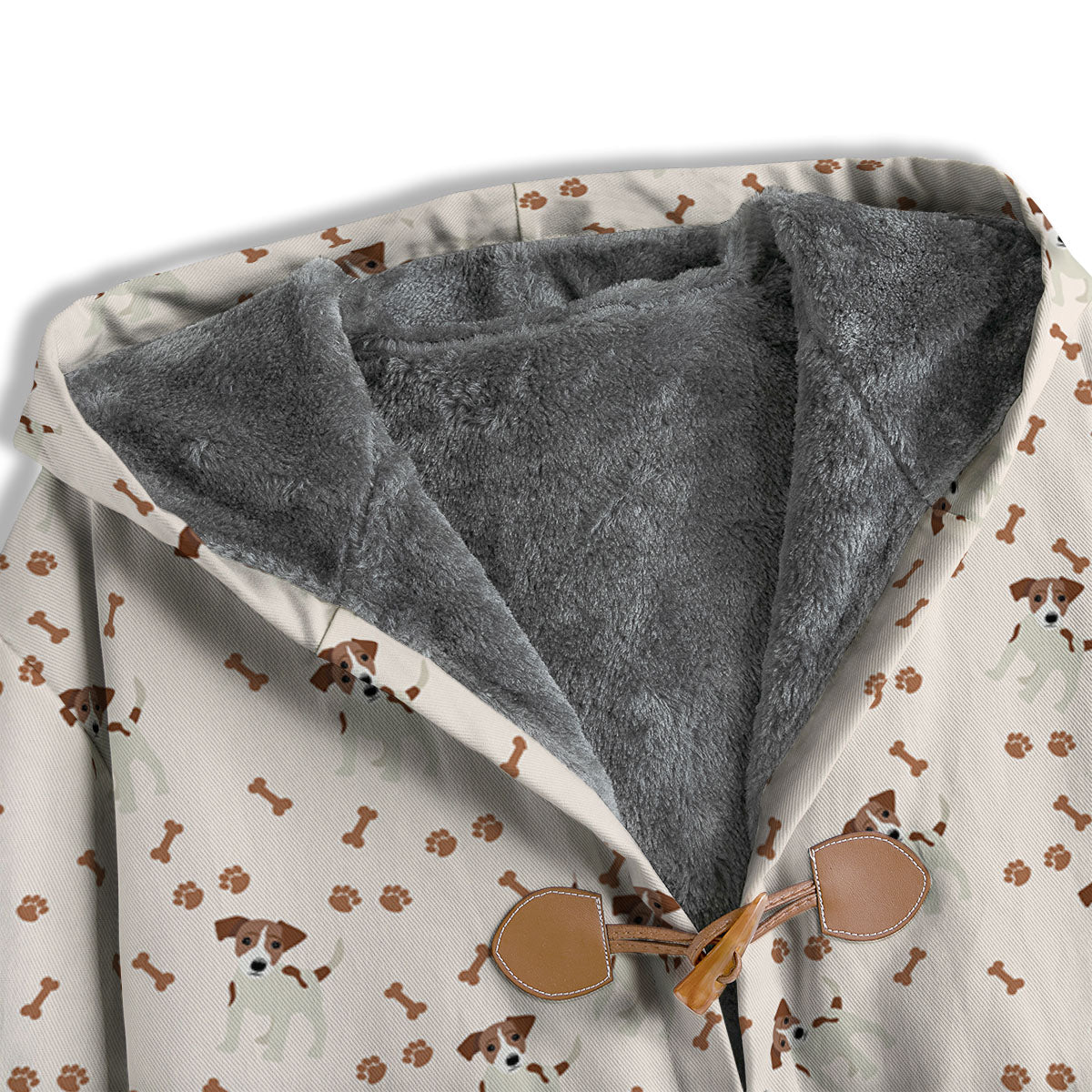 Bone And Jack Russell Terrier Print Pattern Men's Windbreaker Jacket-grizzshop