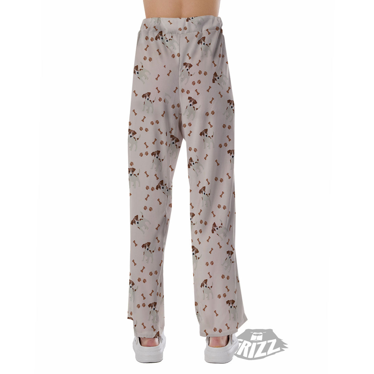 Bone And Jack Russell Terrier Print Pattern Pajama Pants-grizzshop