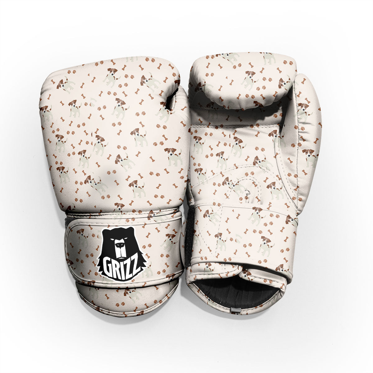 Bone And Jack Russell Terrier Print Pattern Pro Boxing Glove