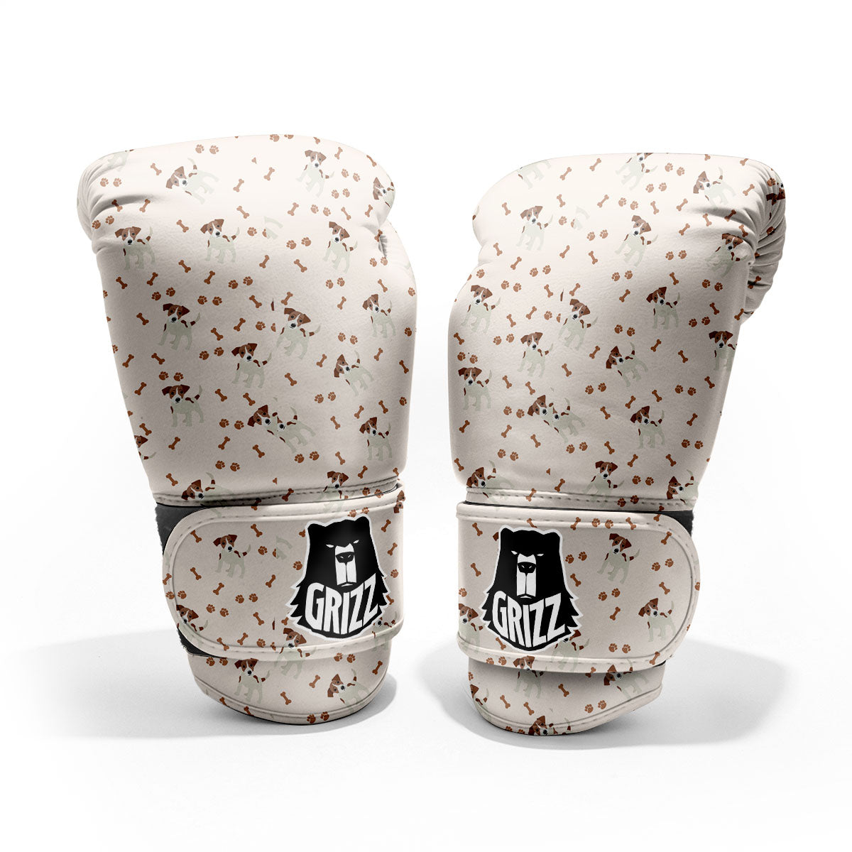 Bone And Jack Russell Terrier Print Pattern Pro Boxing Glove