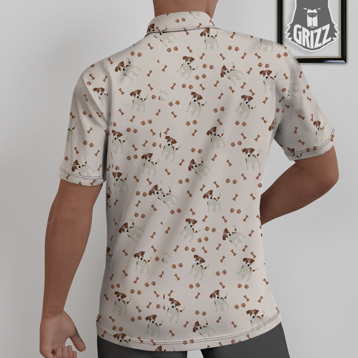 Bone And Jack Russell Terrier Print Pattern Untucked Shirts-grizzshop