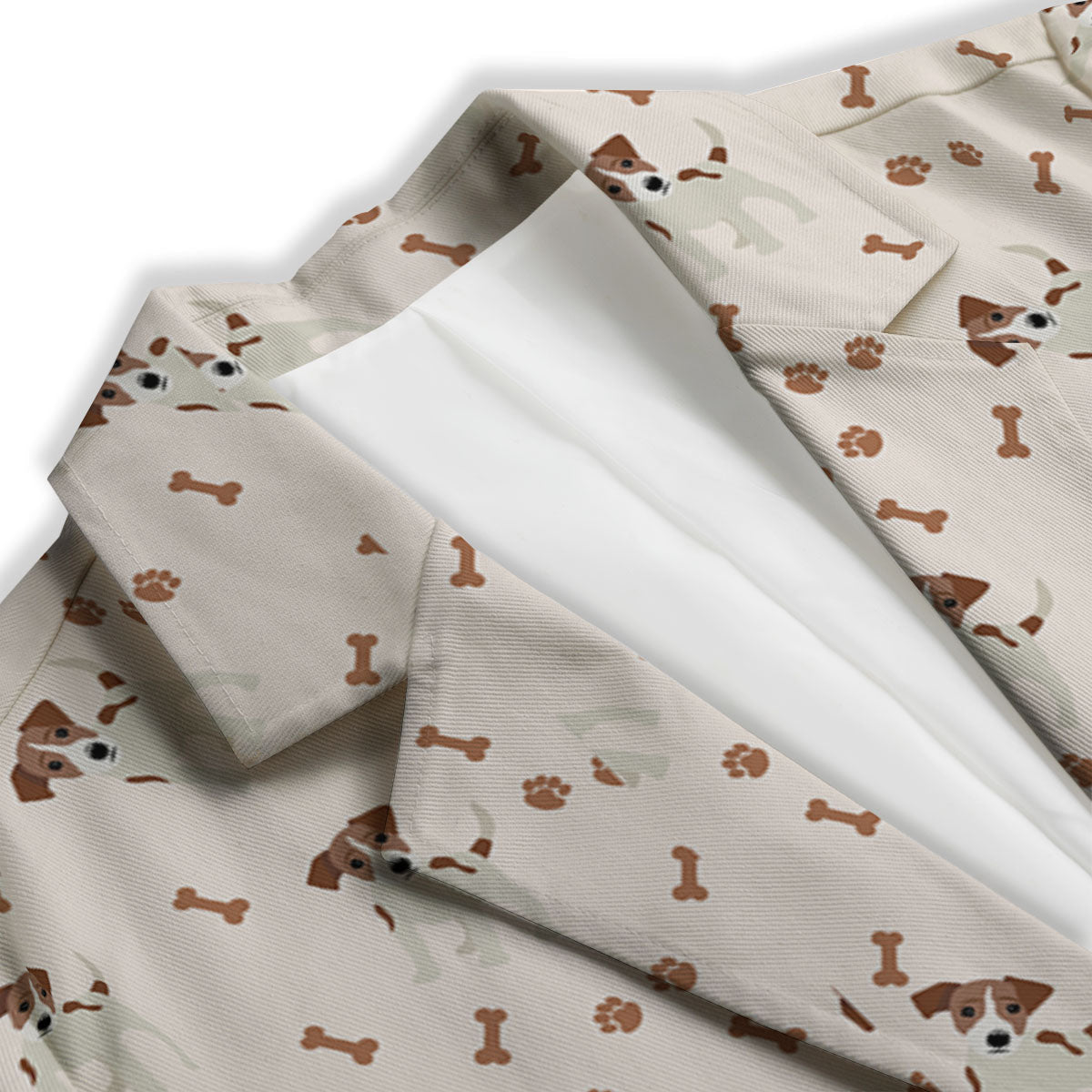 Bone And Jack Russell Terrier Print Pattern Women's Blazer-grizzshop