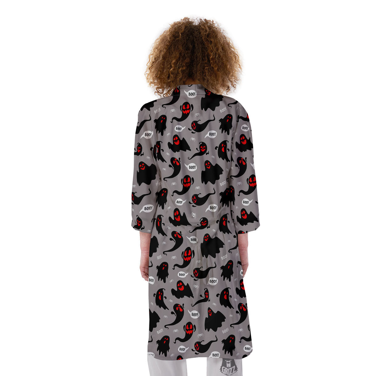 Boo Ghost Print Pattern Kimono-grizzshop