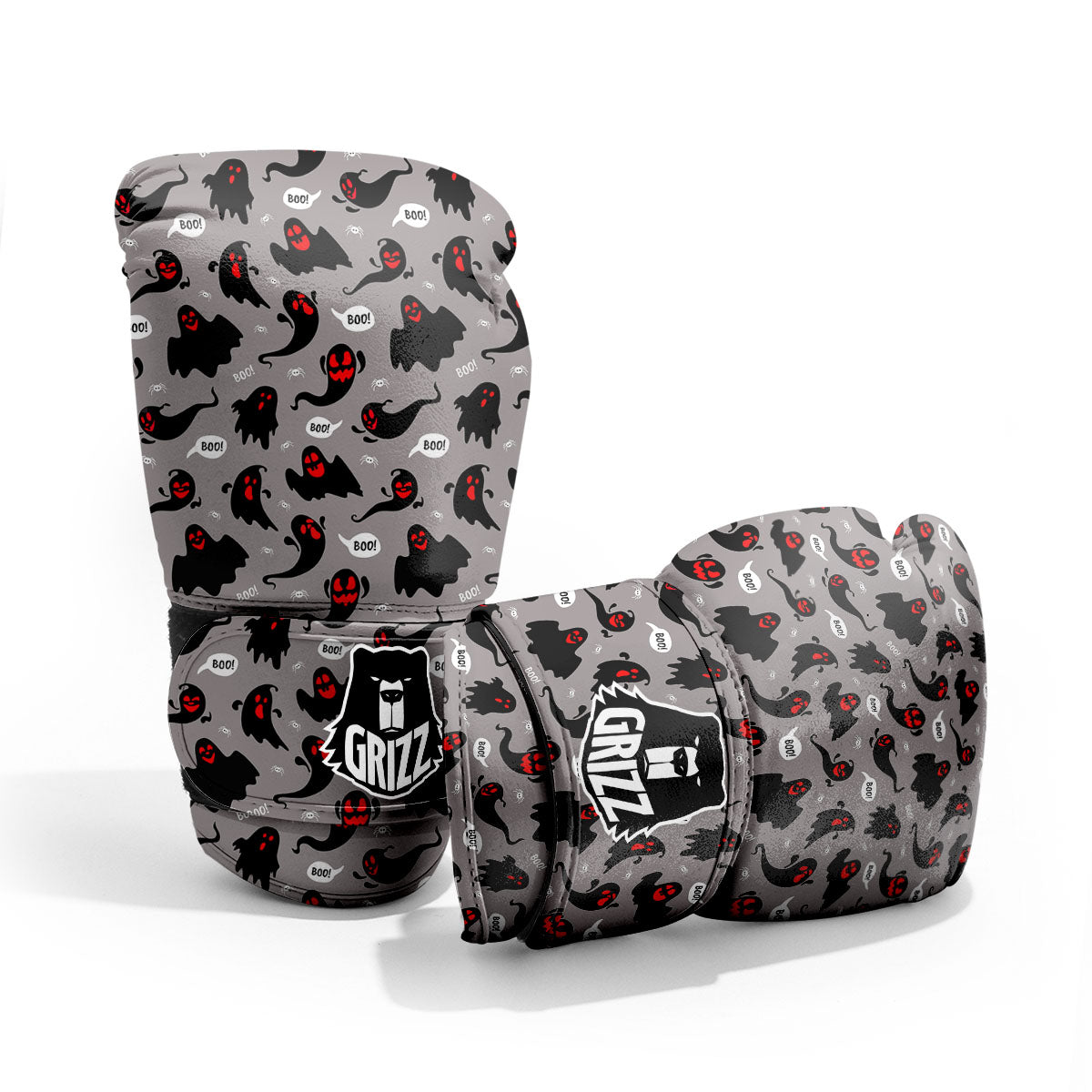 Boo Ghost Print Pattern Sparring Gloves-grizzshop