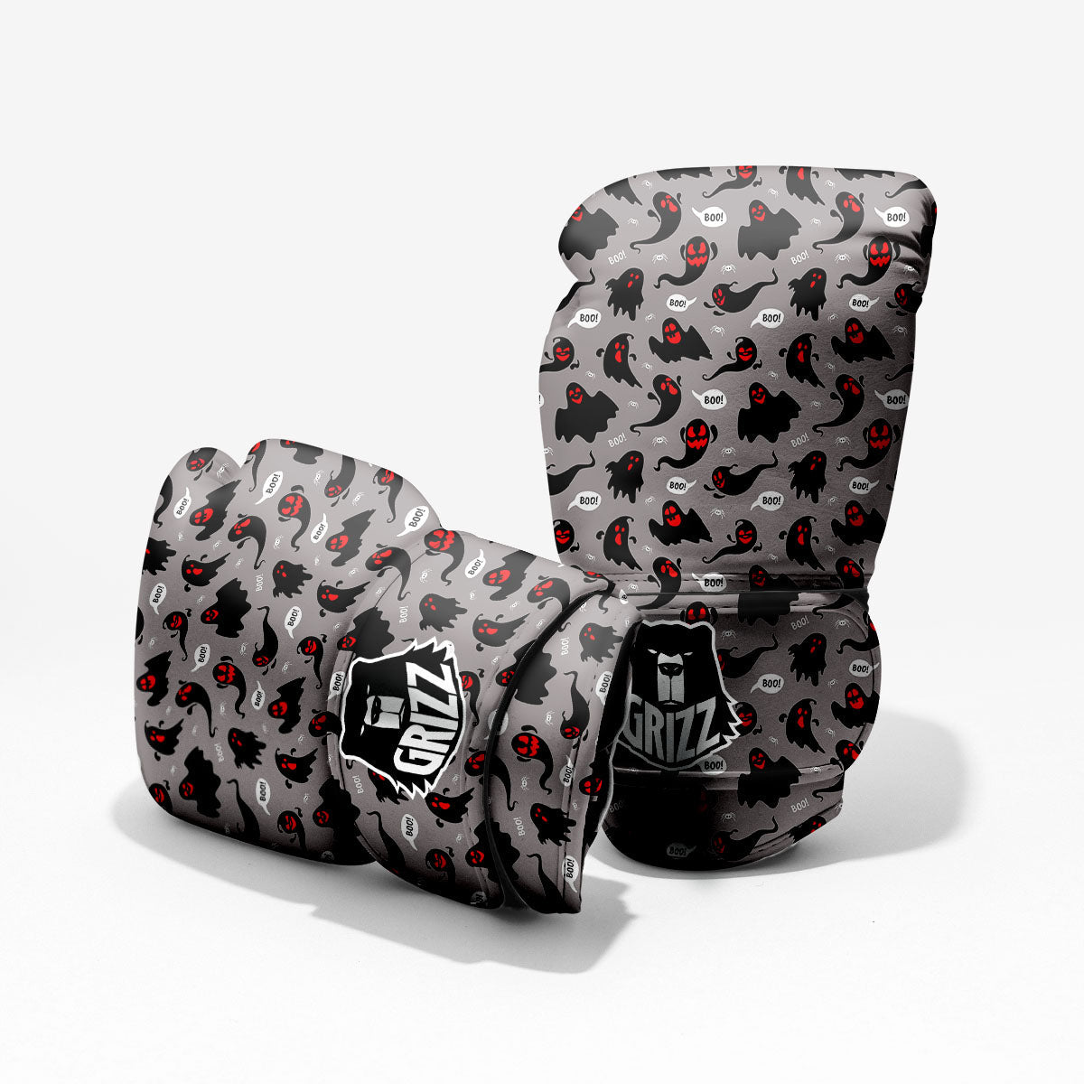Boo Ghost Print Pattern Sparring Gloves-grizzshop