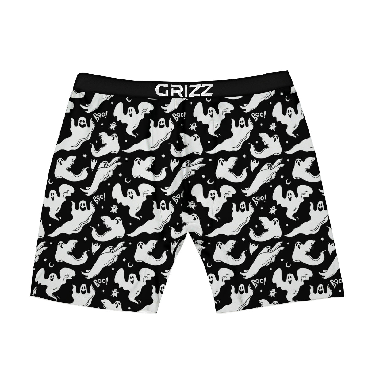 Boo Scary Ghost Print Pattern Boxer Briefs-grizzshop