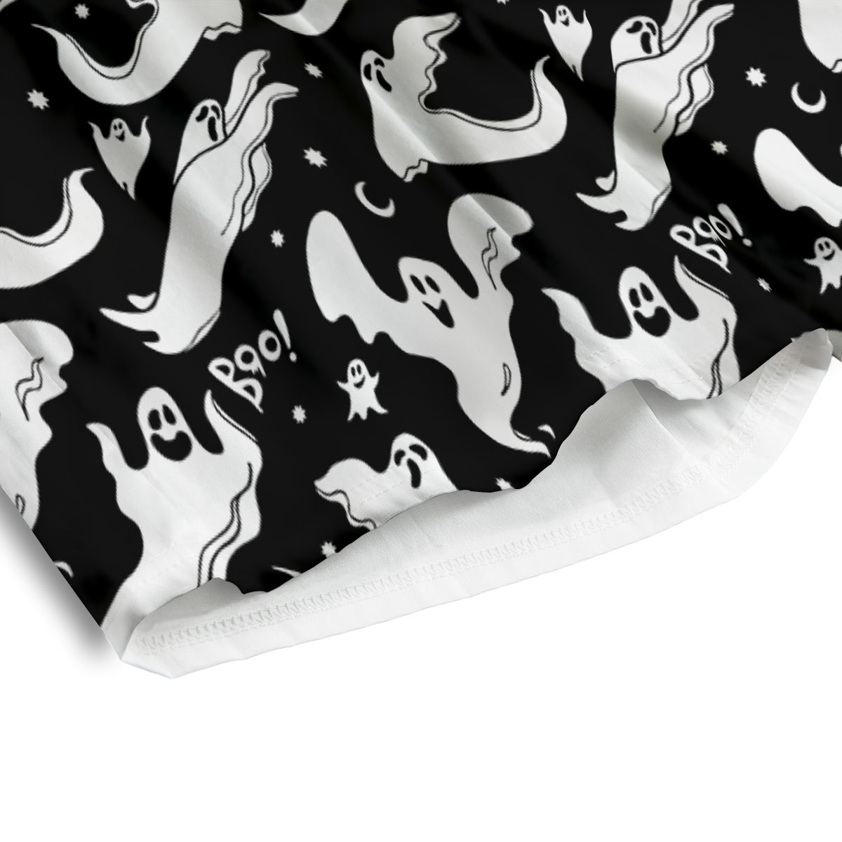 Boo Scary Ghost Print Pattern Men's Athletic Shorts