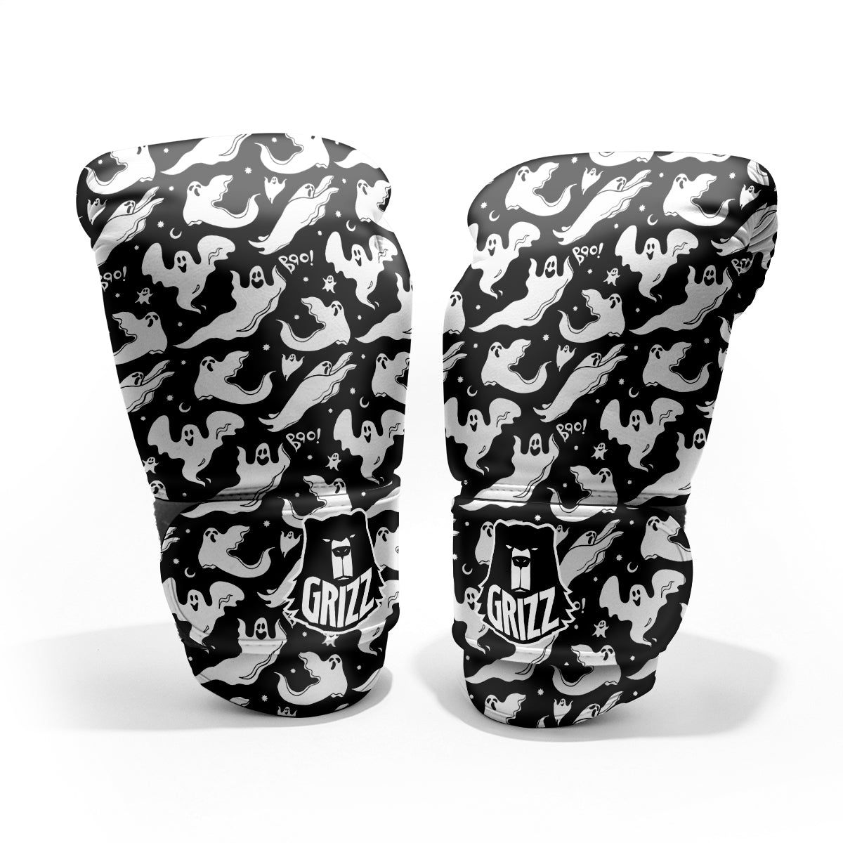 Boo Scary Ghost Print Pattern Pro Boxing Glove