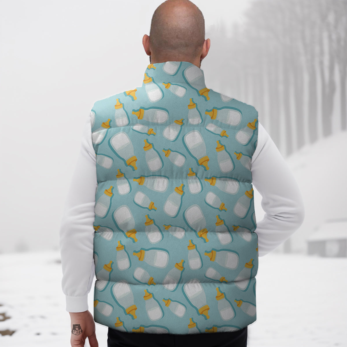 Book Lover Library Librarian Print Pattern Down Vest