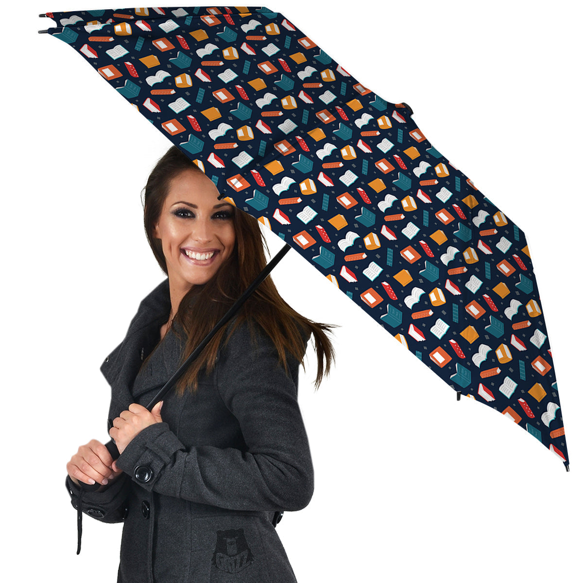 Books Colorful Print Pattern Umbrella-grizzshop