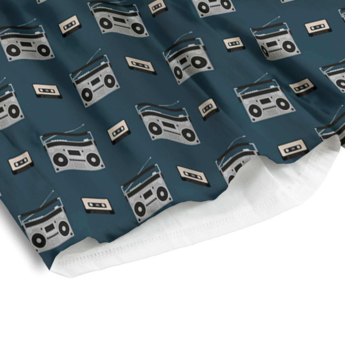 Boombox And Cassette Tape Print Pattern Men's Athletic Shorts