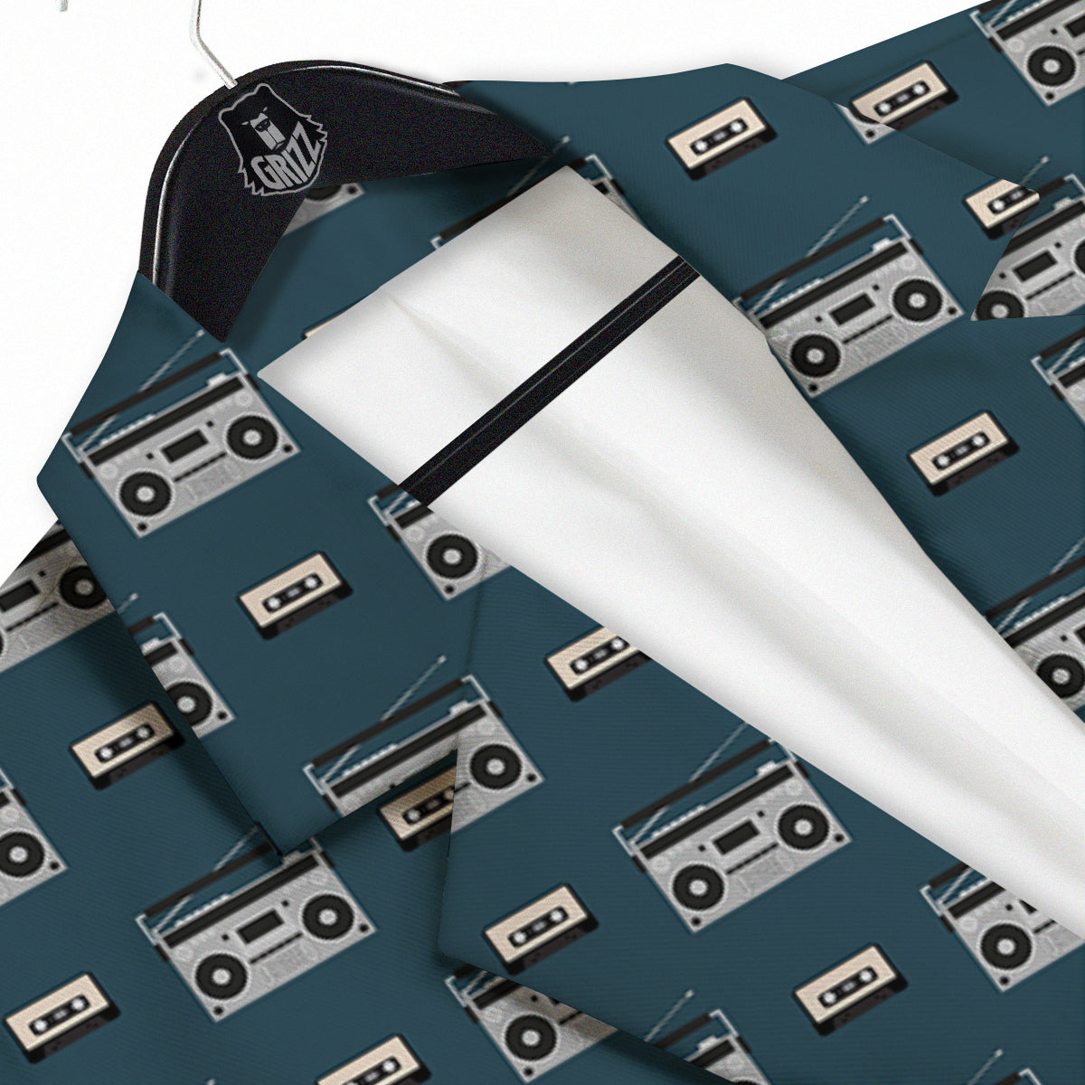 Boombox And Cassette Tape Print Pattern Men's Sport Coat-grizzshop