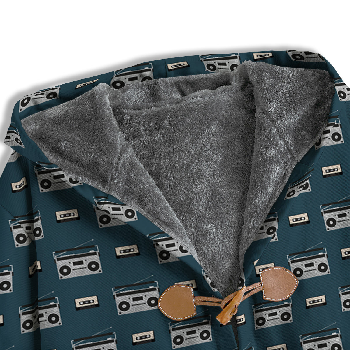 Boombox And Cassette Tape Print Pattern Men's Windbreaker Jacket-grizzshop