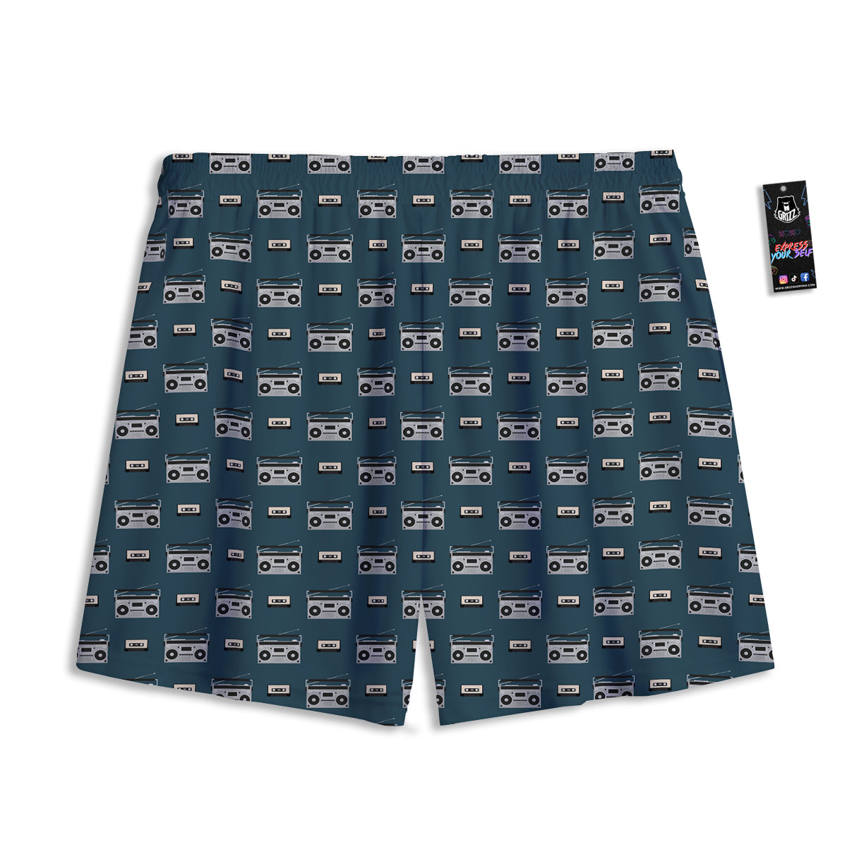 Donuts Print Pattern Mesh Shorts