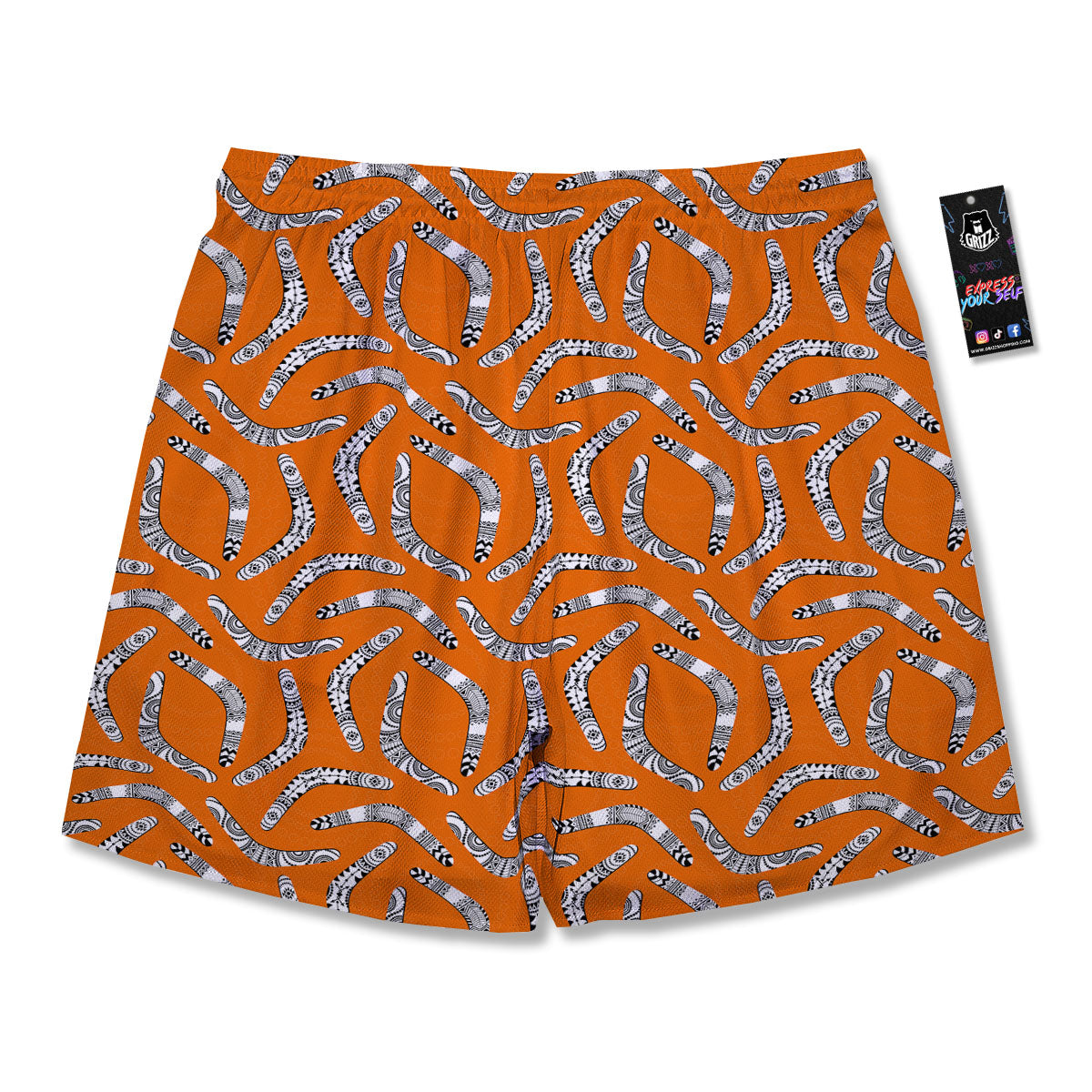 Boomerang Australian Aboriginal Print Men's Running Shorts-grizzshop
