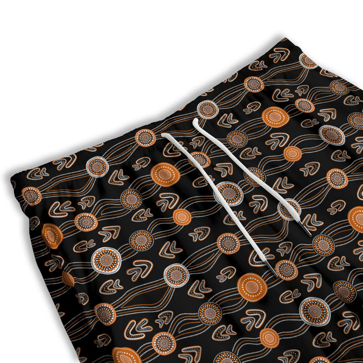 Boomerang Dot Aboriginal Print Men's Athletic Shorts