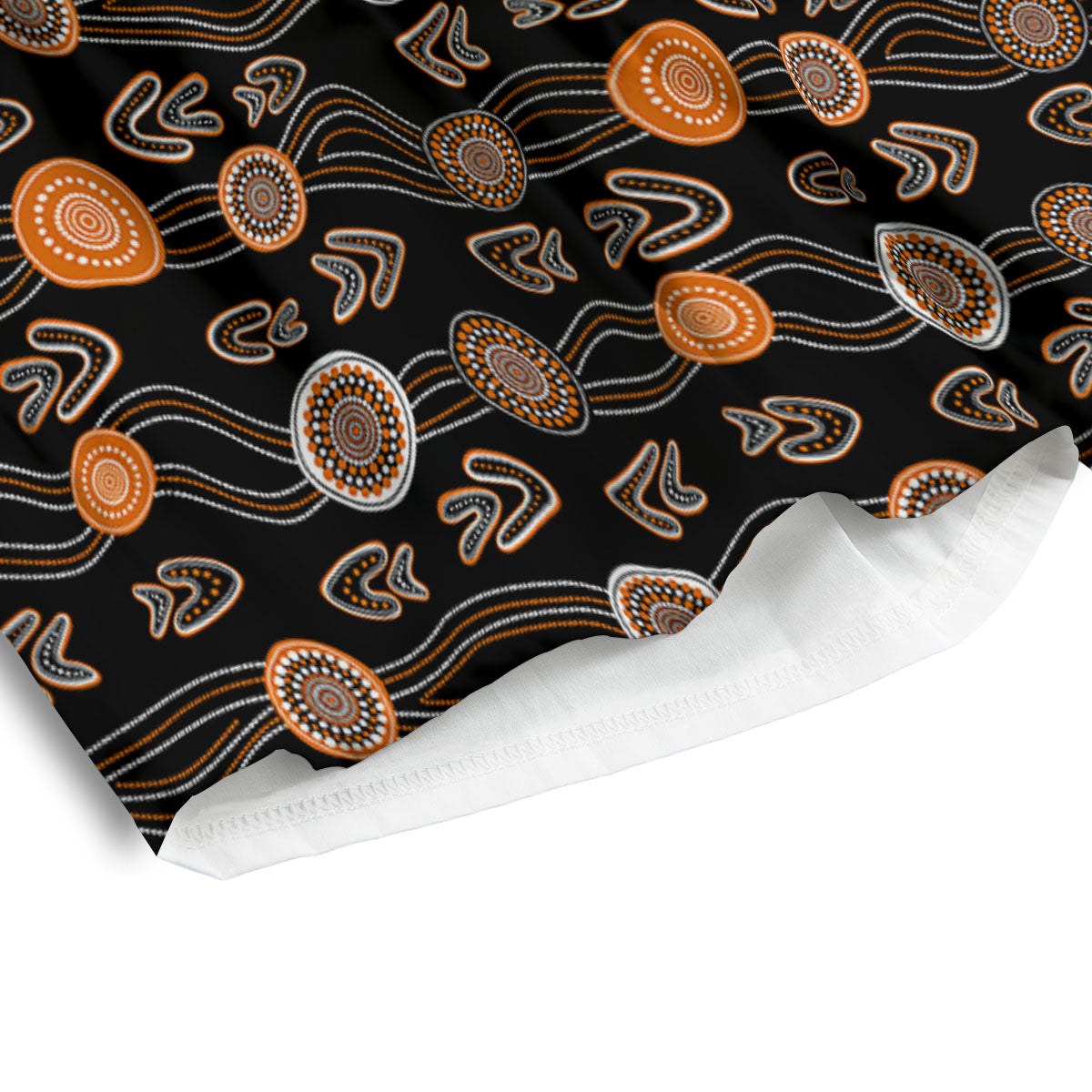 Boomerang Dot Aboriginal Print Men's Athletic Shorts