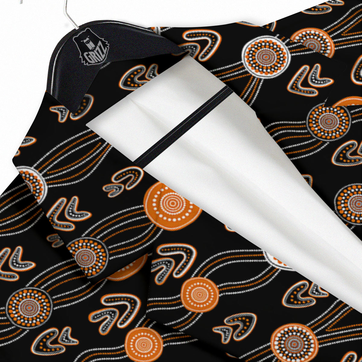 Boomerang Dot Aboriginal Print Men's Sport Coat-grizzshop