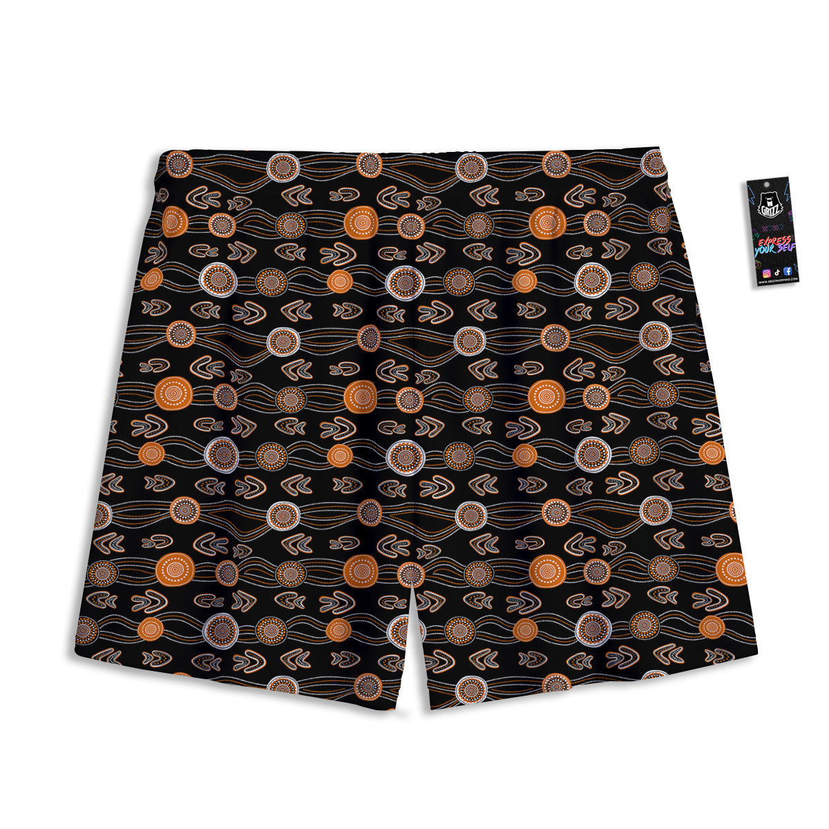 Cola Glass Print Pattern Mesh Shorts
