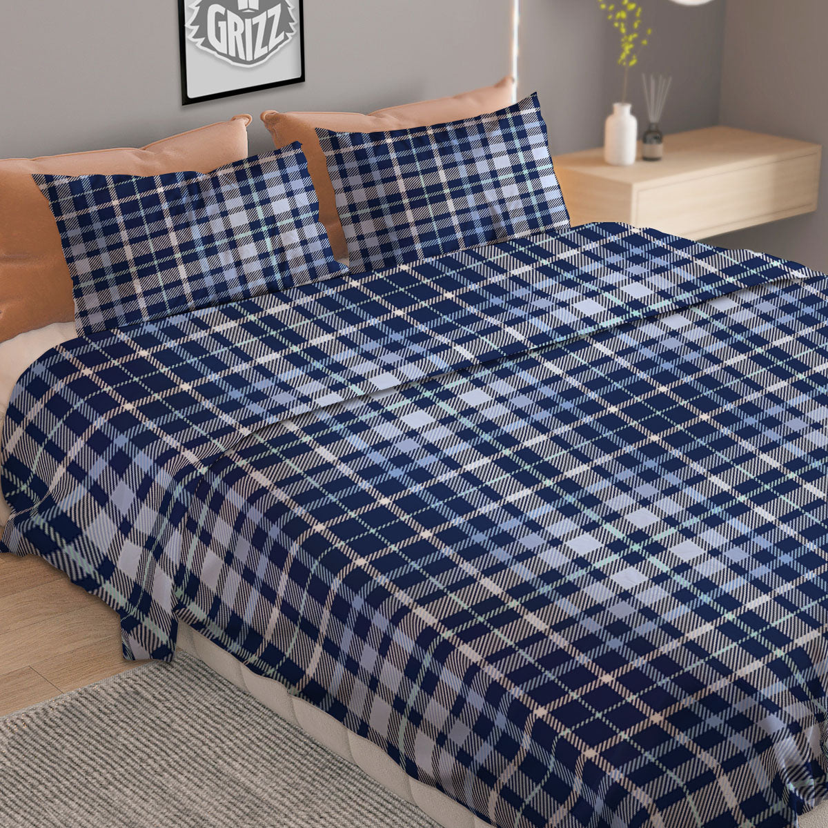 Buffalo Check Halloween Print Pattern Duvet Cover Bedding Set
