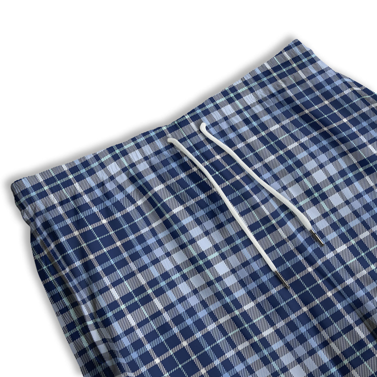 Border Tartan Blue Print Pattern Men's Athletic Shorts