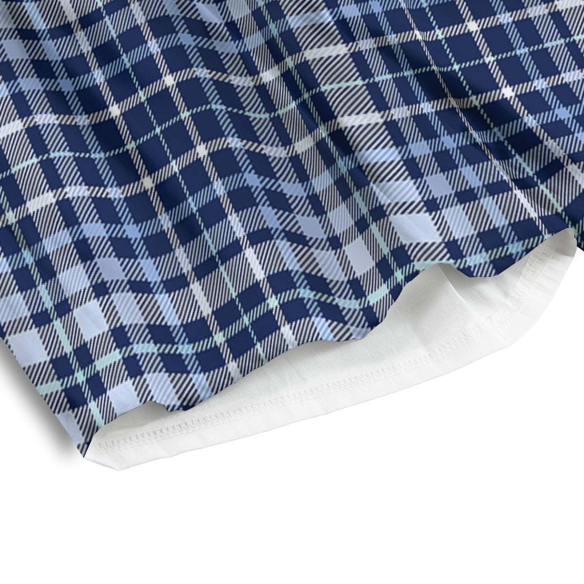 Border Tartan Blue Print Pattern Men's Athletic Shorts