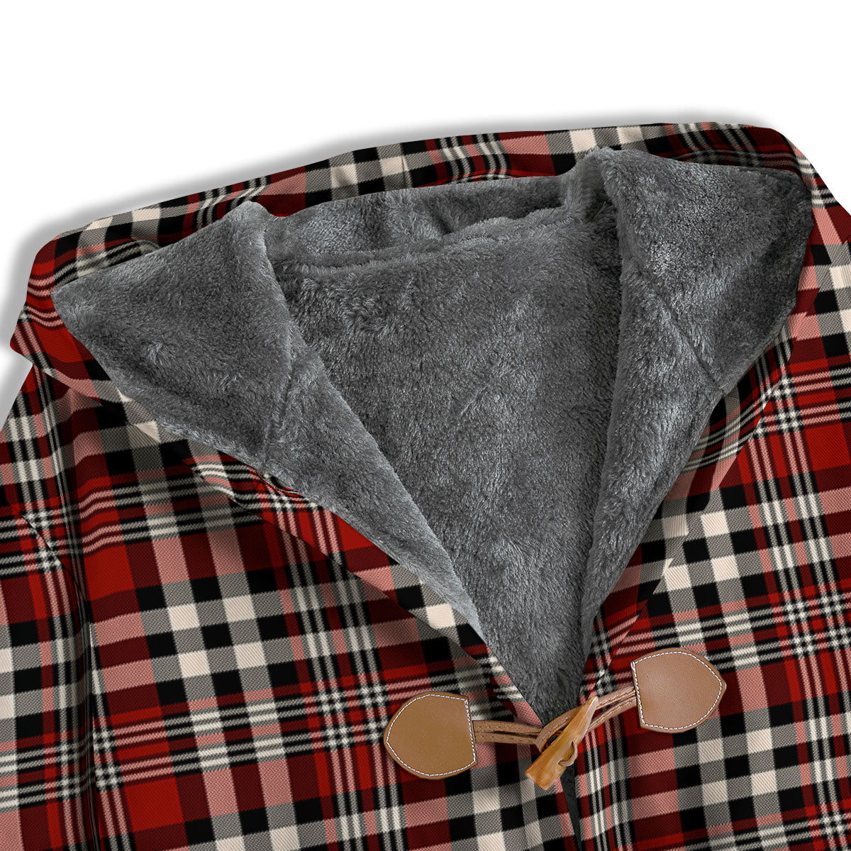 Border Tartan Red Black And White Print Pattern Men's Windbreaker Jacket-grizzshop