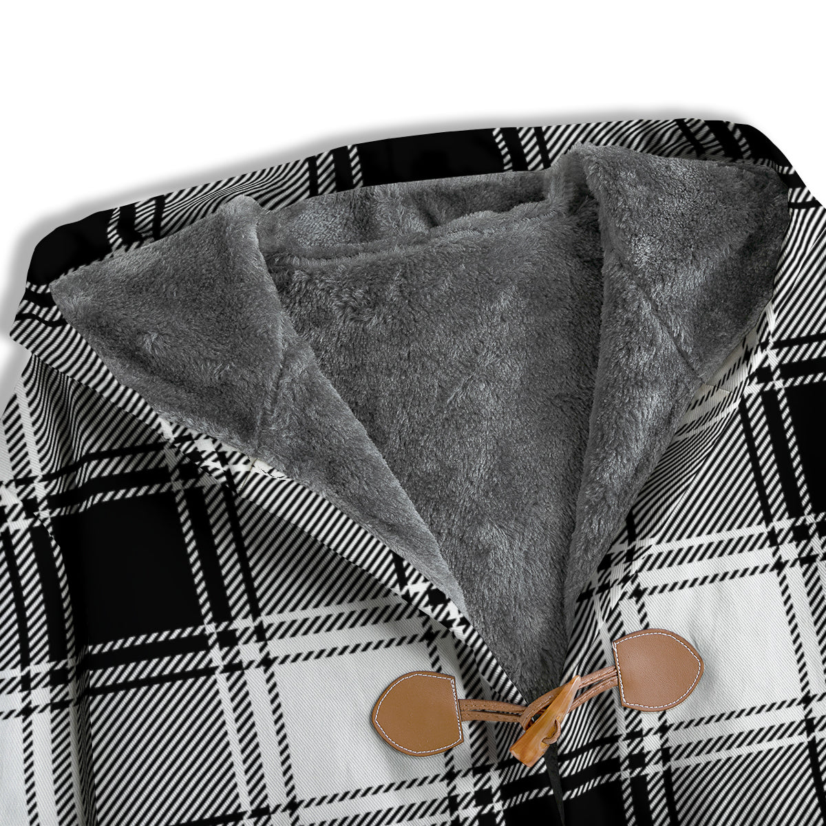 Border Tartan White And Black Print Pattern Men's Windbreaker Jacket-grizzshop