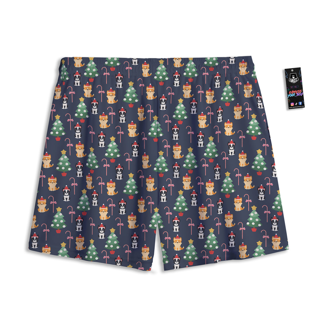 Buffalo Check White And Green Print Mesh Shorts