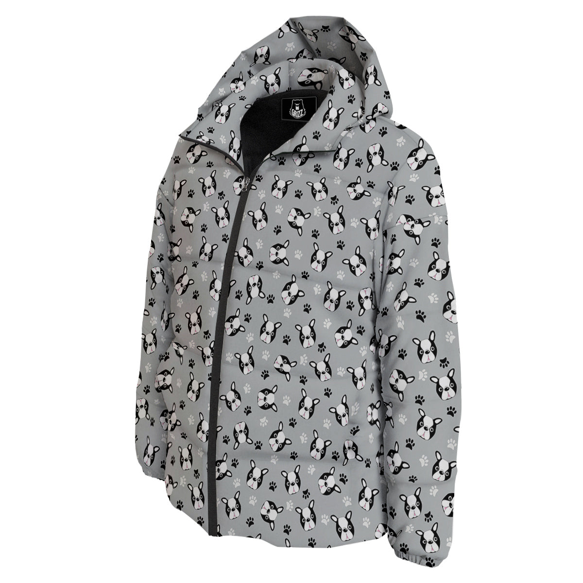 Boston Terrier Faces Cute Print Down Jacket-grizzshop