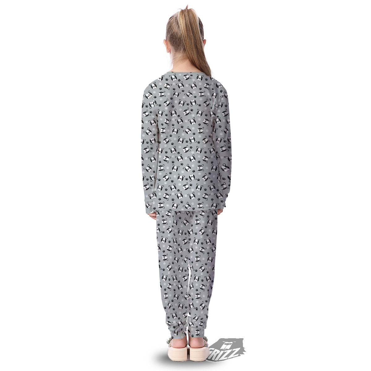 Boston Terrier Faces Cute Print Kid's Pajamas-grizzshop