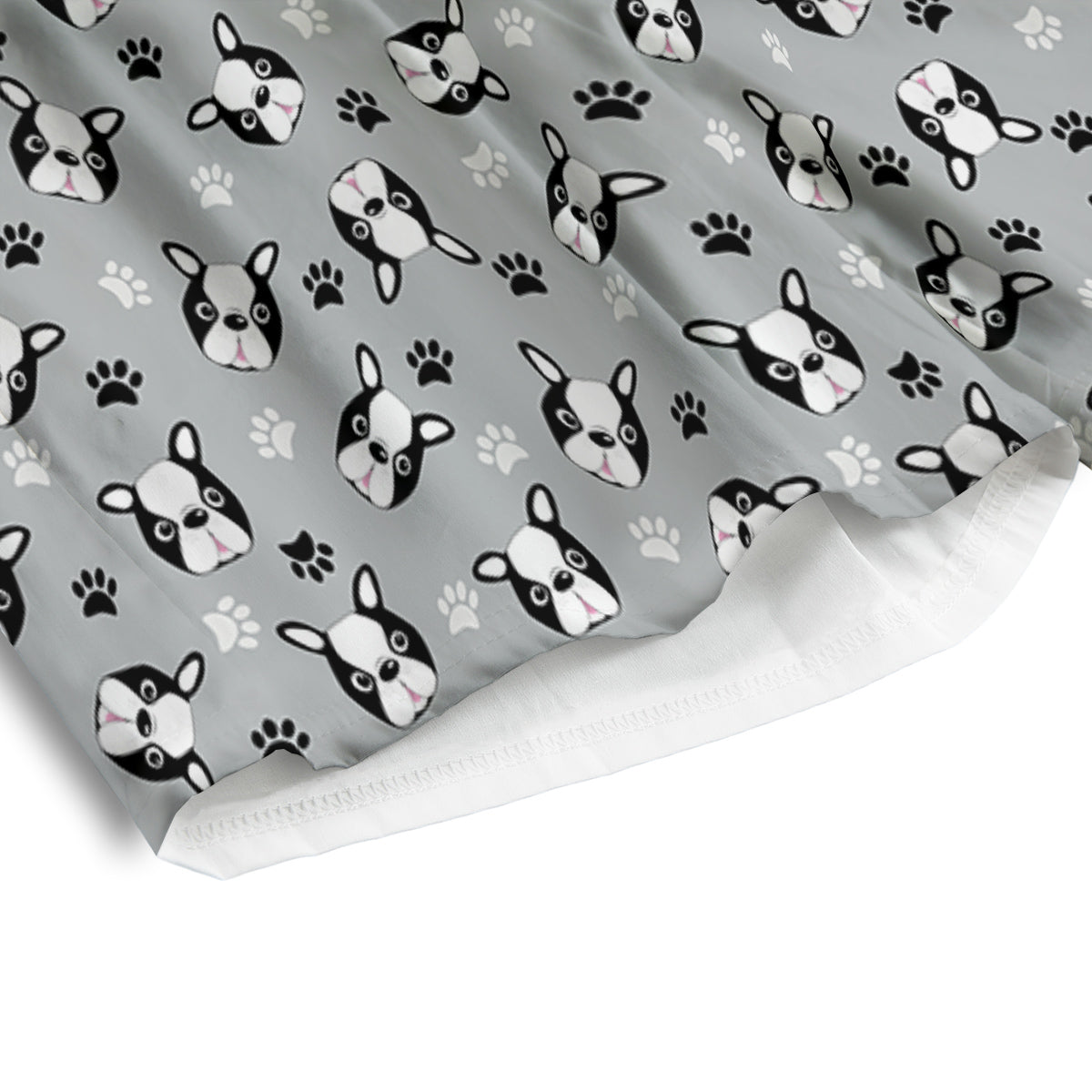 Boston Terrier Faces Cute Print Men's Athletic Shorts