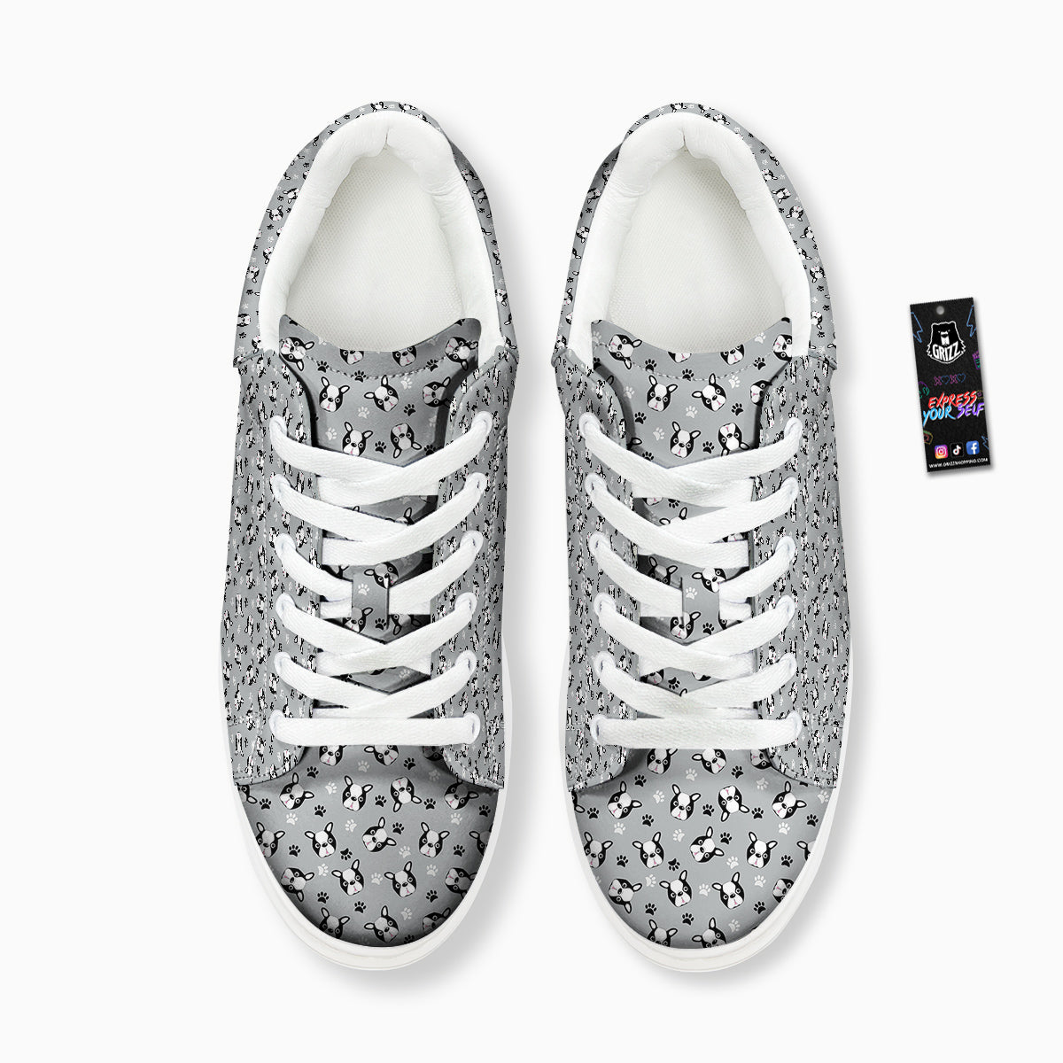 Boston Terrier Faces Cute Print Platform Shoes-grizzshop
