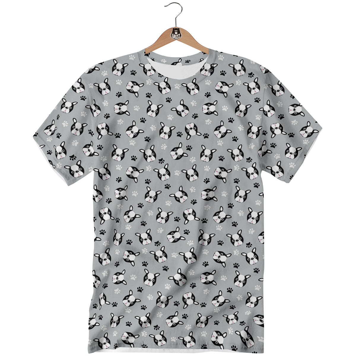 Boston Terrier Faces Cute Print T-Shirt-grizzshop