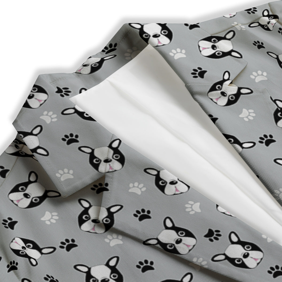 Boston Terrier Faces Cute Print Women's Blazer-grizzshop