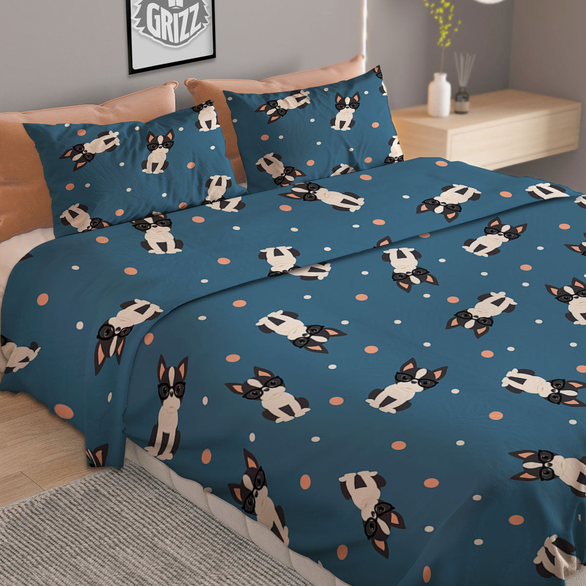 Buffalo Plaid Grey Print Pattern Duvet Cover Bedding Set