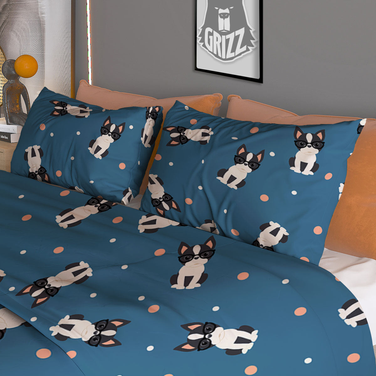 Buffalo Plaid Grey Print Pattern Duvet Cover Bedding Set